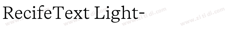 RecifeText Light字体转换